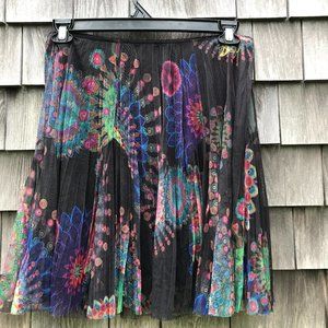 Desigual flower print taffeta skirt